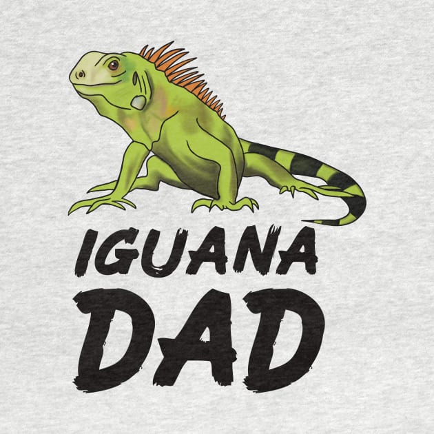 Iguana Dad for Iguana Lovers, Black by Mochi Merch